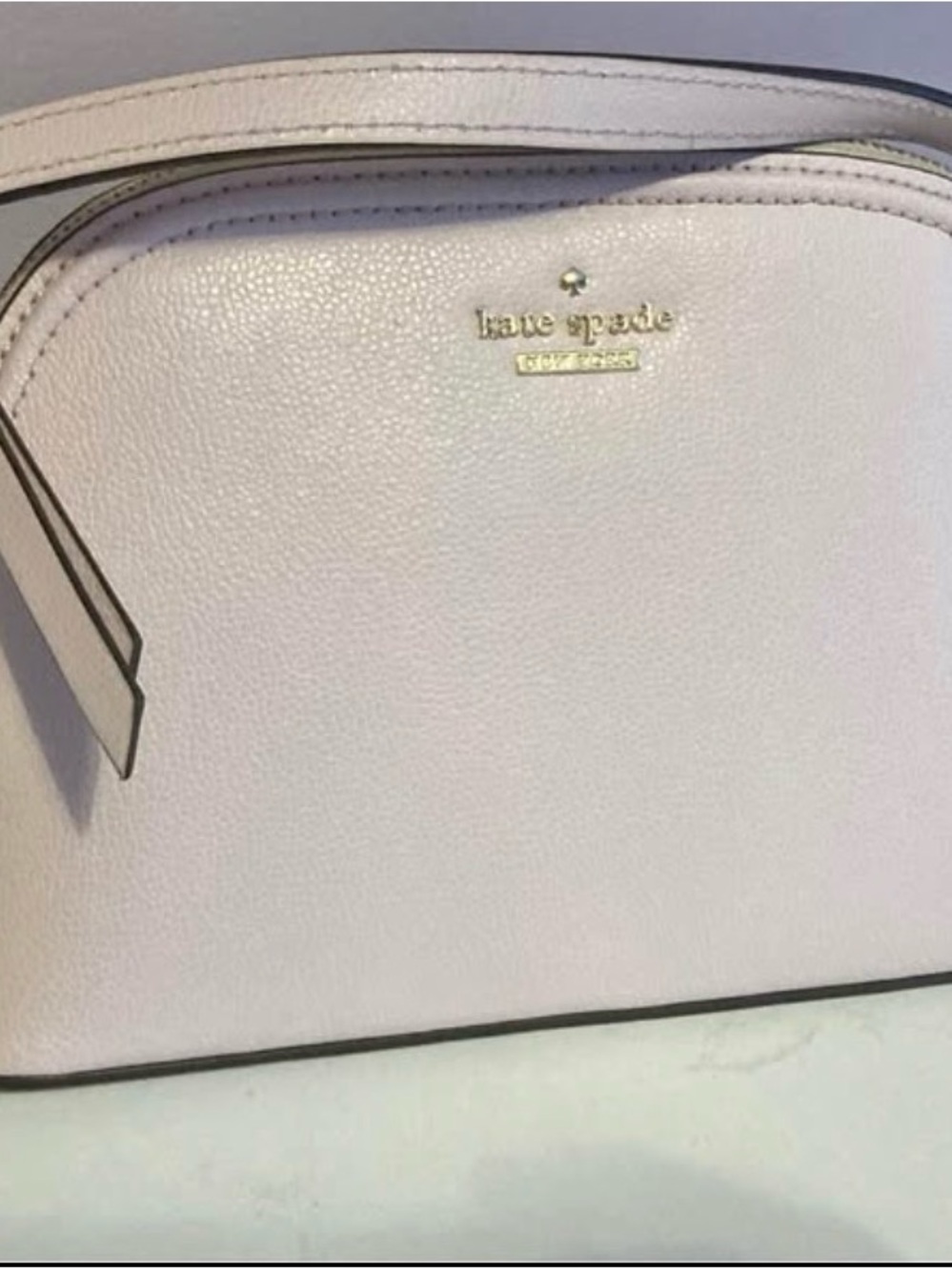 kate spade Light Pink Leather Crossbody Bag with Gold Logo